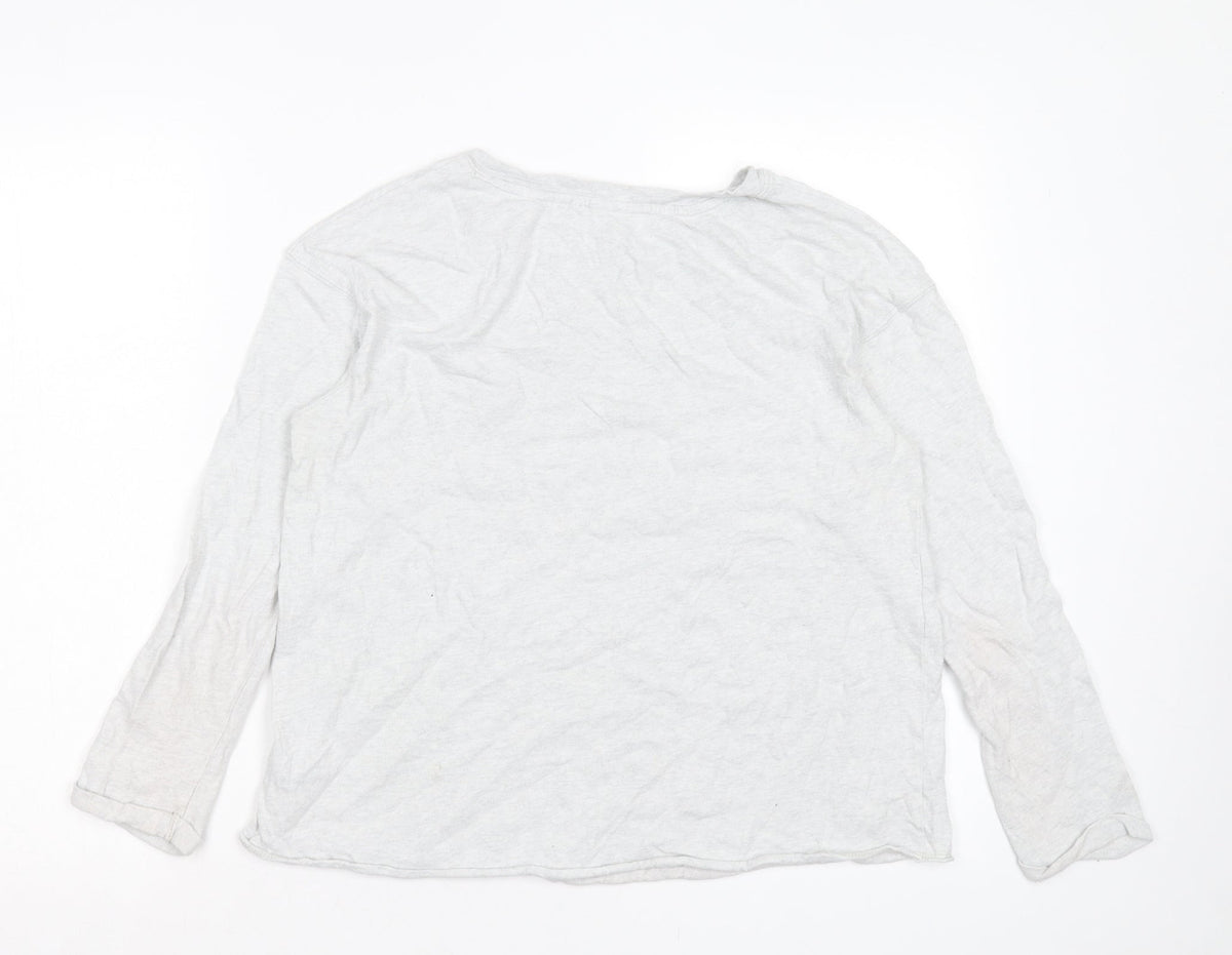 NEXT Girls Grey Cotton Basic Casual Size 12 Years Crew Neck Pullover - Unicorn