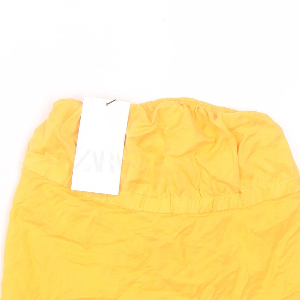 Womens UK Size XS Zara Orange Camisole Tank