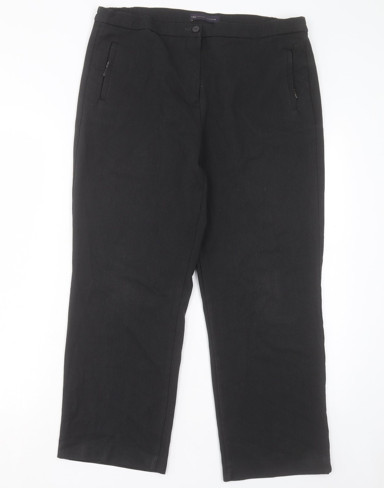Womens UK Size 14 Marks and Spencer Slim Fit  Grey Trousers
