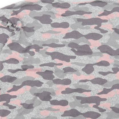 F&F Girls Pink Camouflage Polyester Basic Casual Size 12-13 Years Crew Neck Pullover