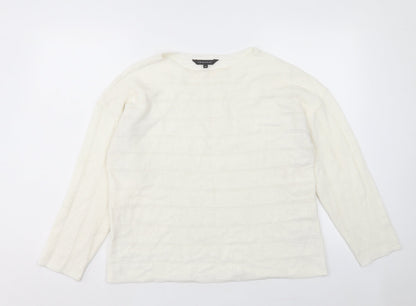 Womens UK Size M Peacocks Ivory Pullover Jumper