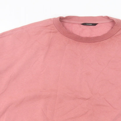 George Womens Pink Cotton Pullover Sweatshirt Size M Pullover