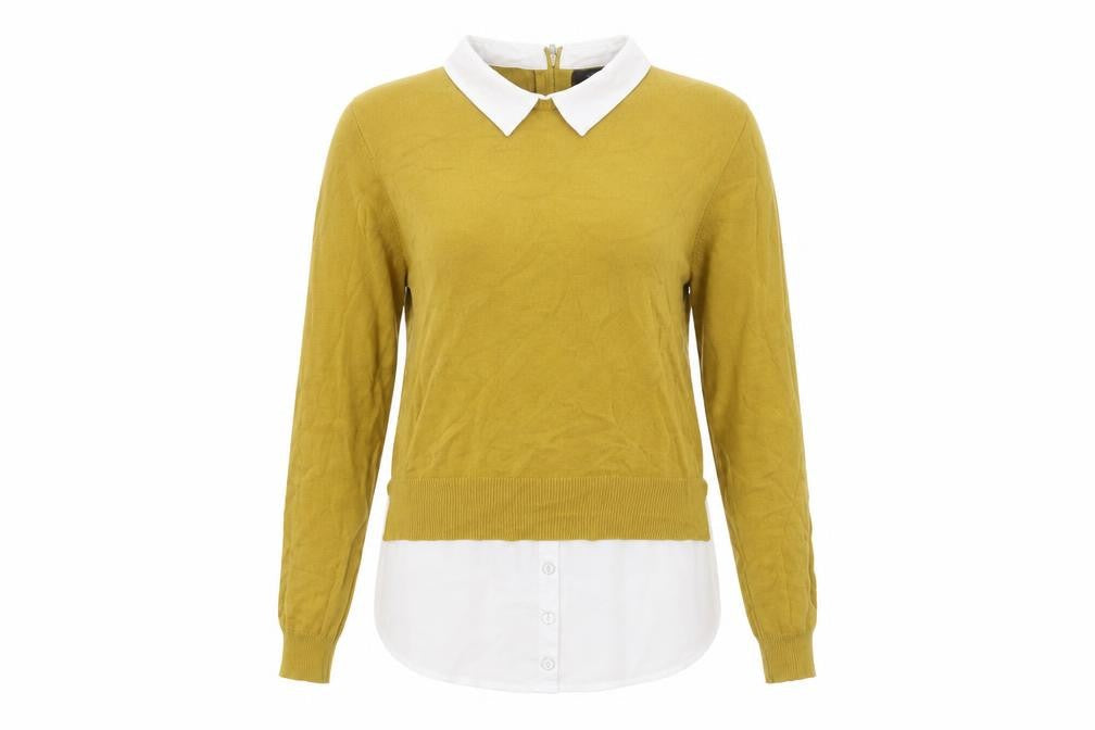 Womens UK Size 14 Atmosphere Yellow Pullover Jumper