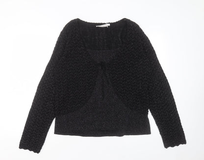 Womens UK Size L EWM Black Pullover Jumper