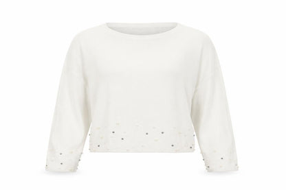 Womens UK Size S Stradivarius White Pullover Jumper