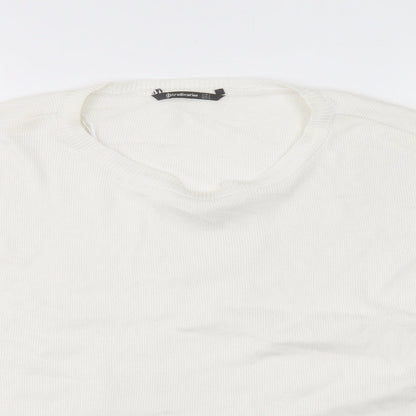 Womens UK Size S Stradivarius White Pullover Jumper