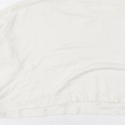 Womens UK Size S Stradivarius White Pullover Jumper