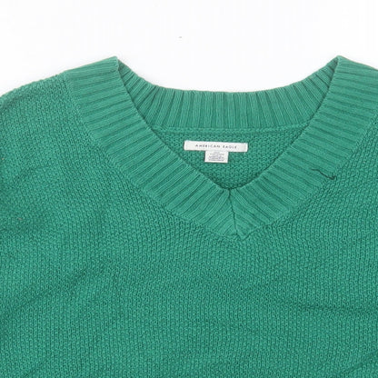 Womens UK Size 2XS American Eagle Green Pullover Jumper