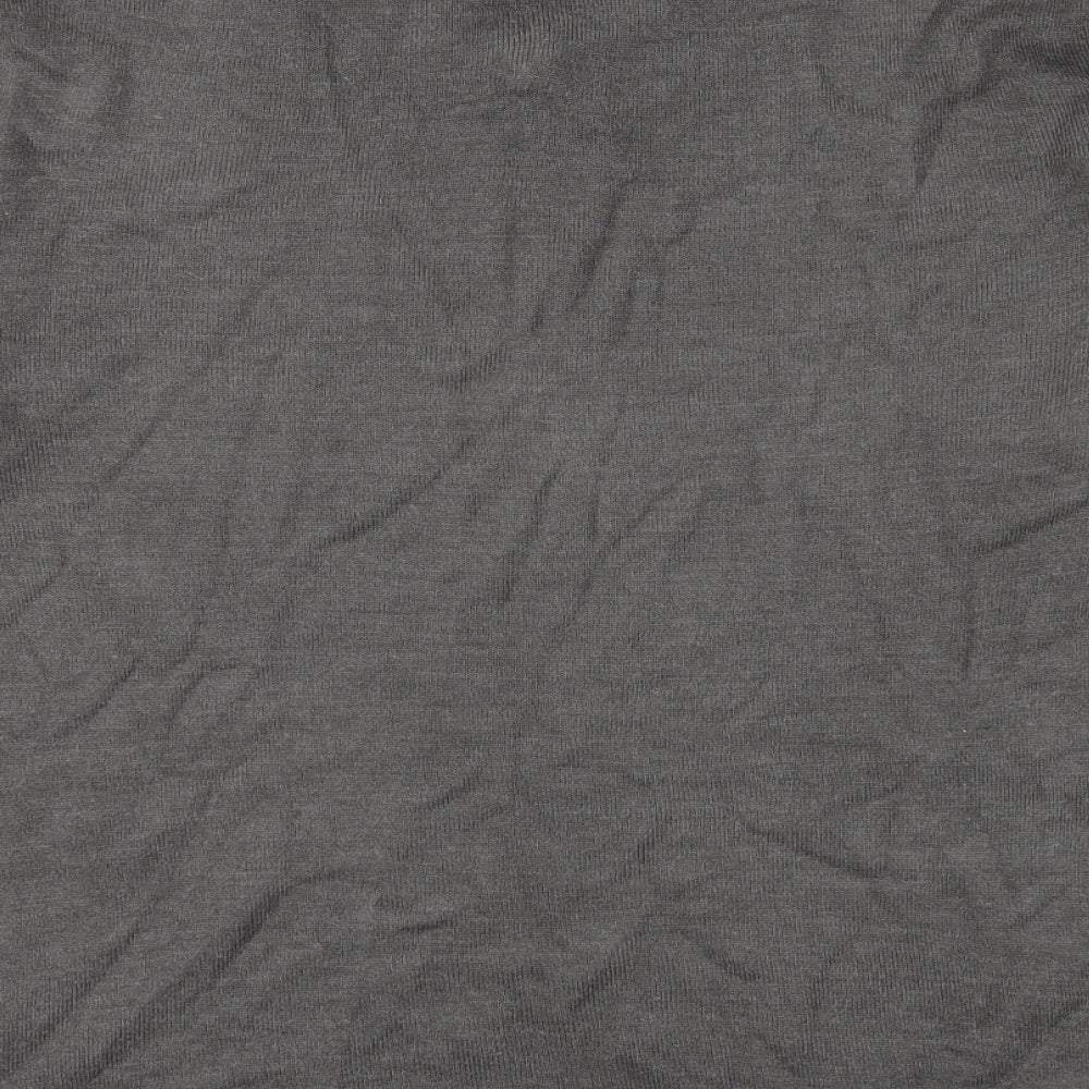 George Womens Grey V-Neck Acrylic Pullover Jumper Size L