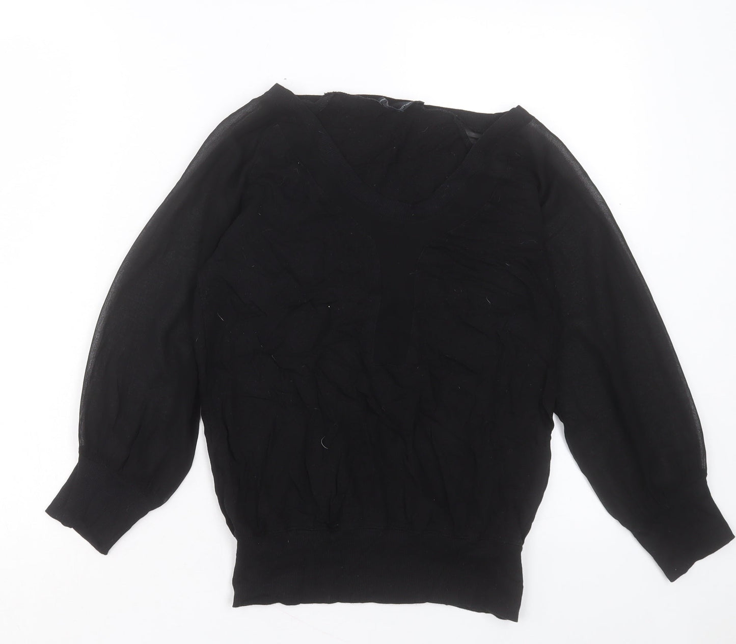 Womens UK Size XS French Connection Black Pullover Jumper