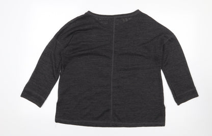 NEXT Womens Grey Polyester Basic Blouse Size 12 Round Neck