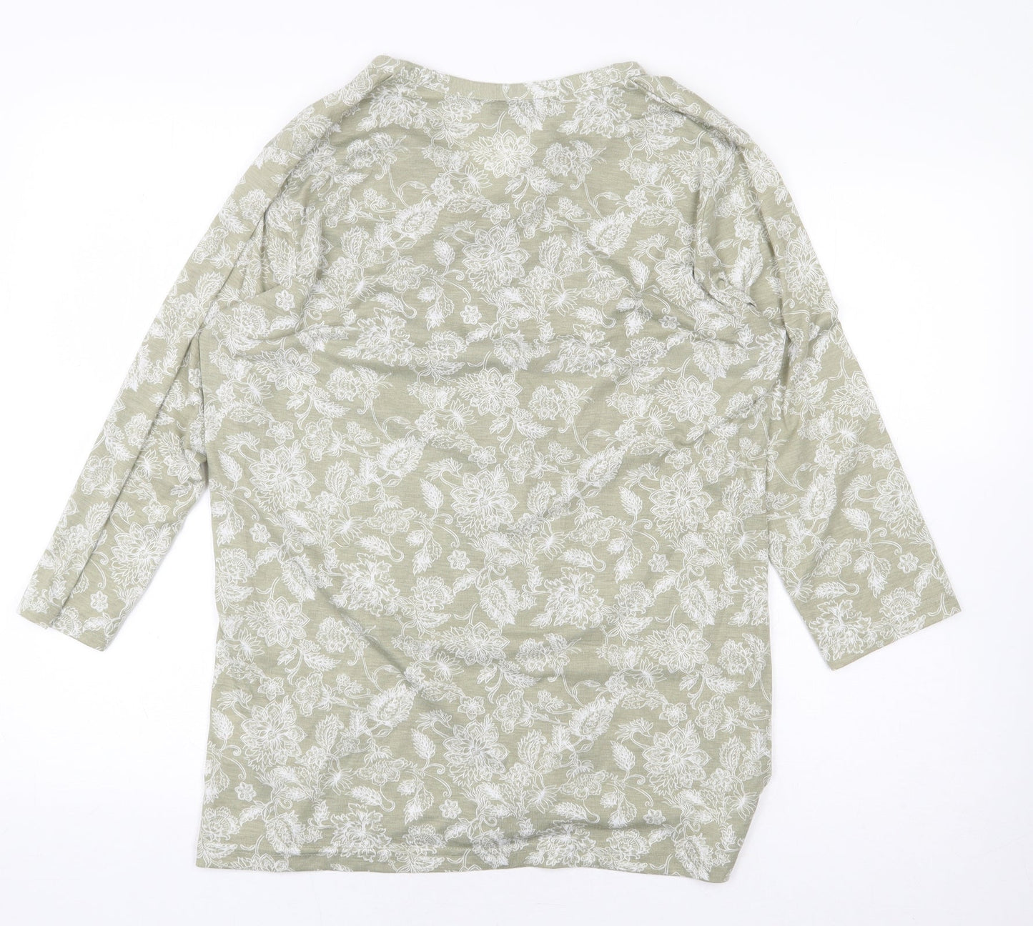 Womens UK Size M Isle Essentials Green Basic Blouse