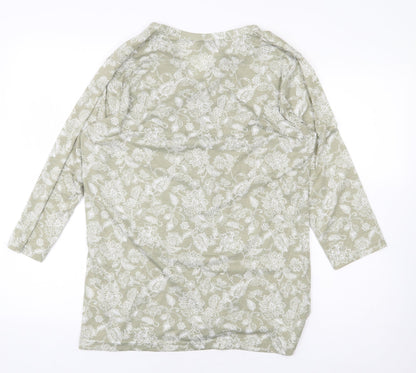 Womens UK Size M Isle Essentials Green Basic Blouse