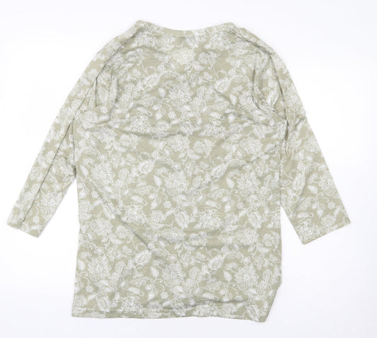 Womens UK Size M Isle Essentials Green Basic Blouse