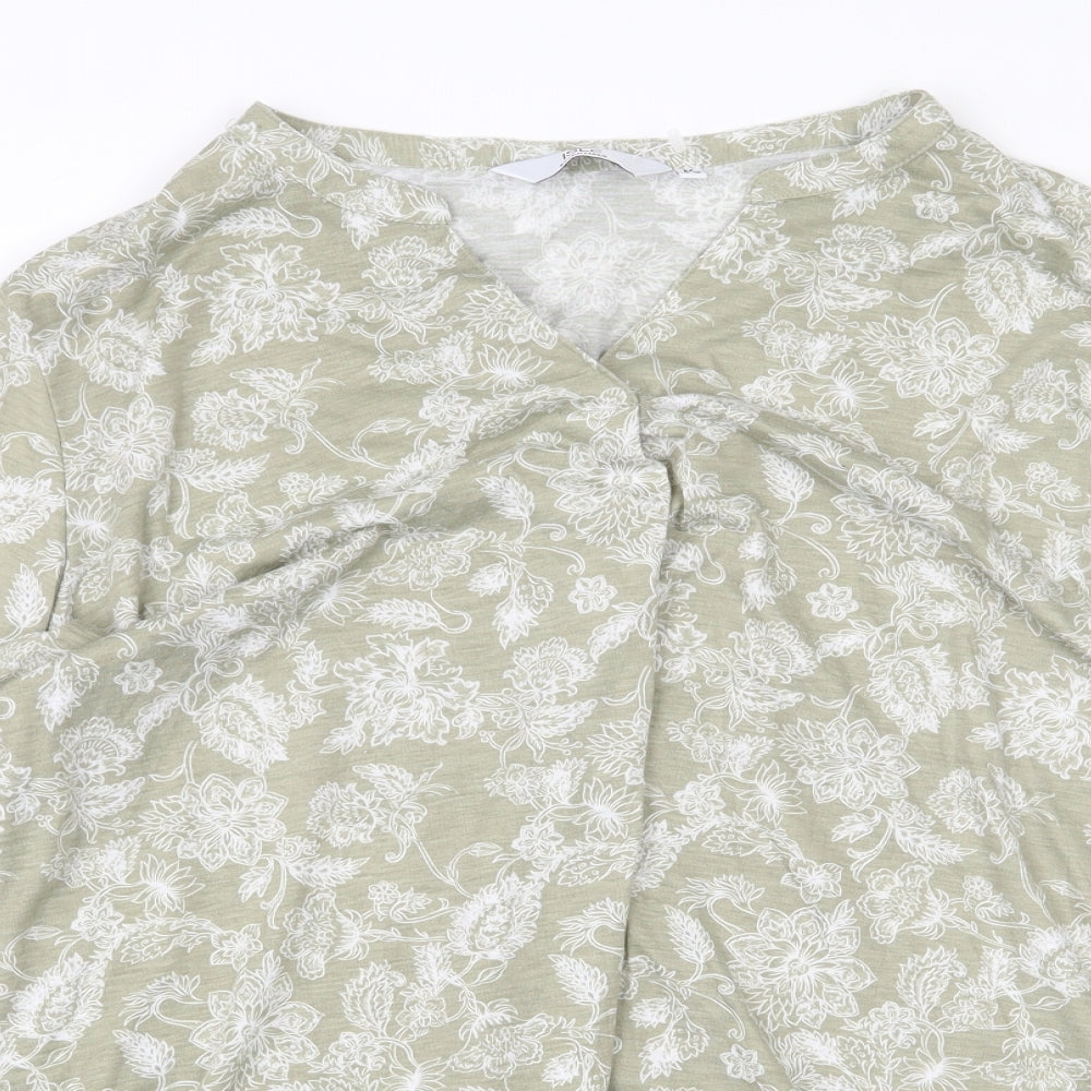 Womens UK Size M Isle Essentials Green Basic Blouse
