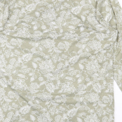 Womens UK Size M Isle Essentials Green Basic Blouse
