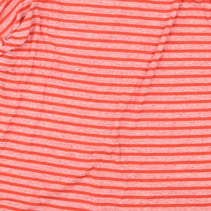 Karl Marc John Womens Red Striped Polyester Basic T-Shirt Size M Round Neck