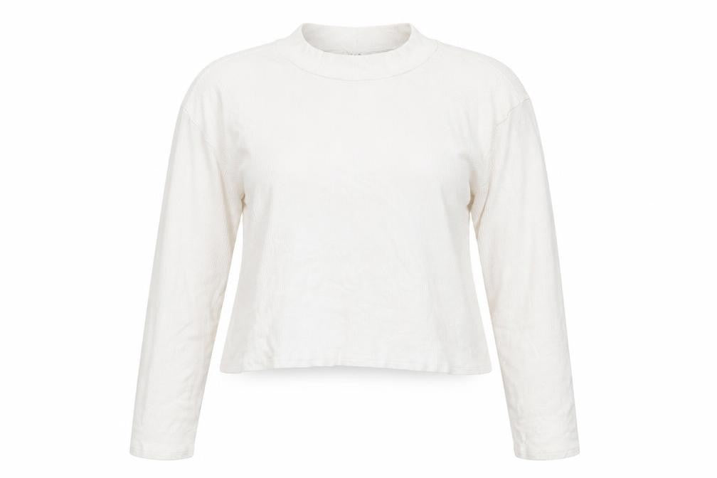 Womens UK Size XL H&M White Cropped T-Shirt