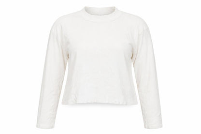 Womens UK Size XL H&M White Cropped T-Shirt