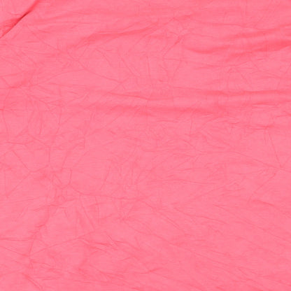 Nutmeg Womens Pink Cotton Basic T-Shirt Size 16 Round Neck