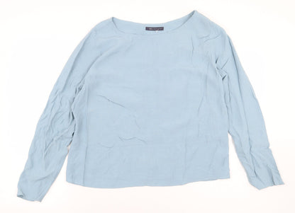 Womens UK Size 14 Marks and Spencer Blue Basic Blouse
