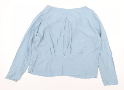 Womens UK Size 14 Marks and Spencer Blue Basic Blouse