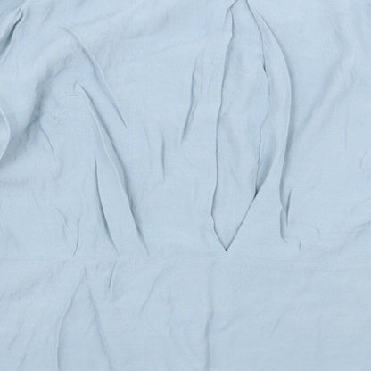 Womens UK Size 14 Marks and Spencer Blue Basic Blouse