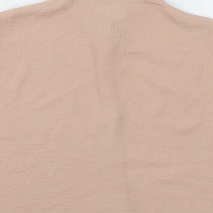 Womens UK Size 10 Peacocks Pink Cropped Button-Up