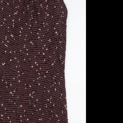 Therapy Womens Red Cotton A-Line Size 14 Boat Neck Zip