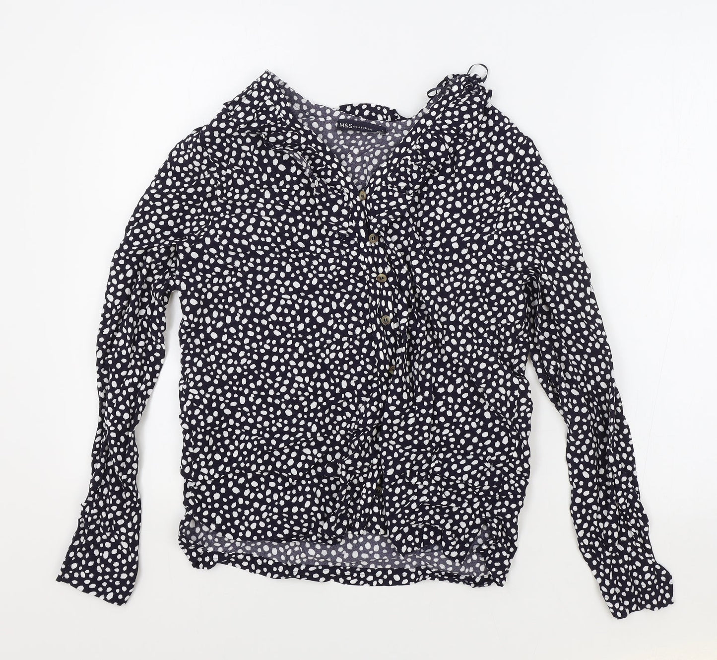Womens UK Size 6 Marks and Spencer Black Basic Blouse