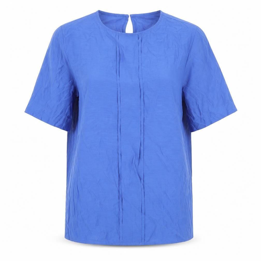 Womens UK Size 6 Marks and Spencer Blue Basic T-Shirt
