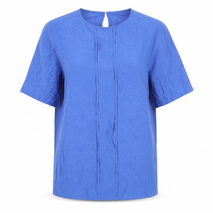 Womens UK Size 6 Marks and Spencer Blue Basic T-Shirt