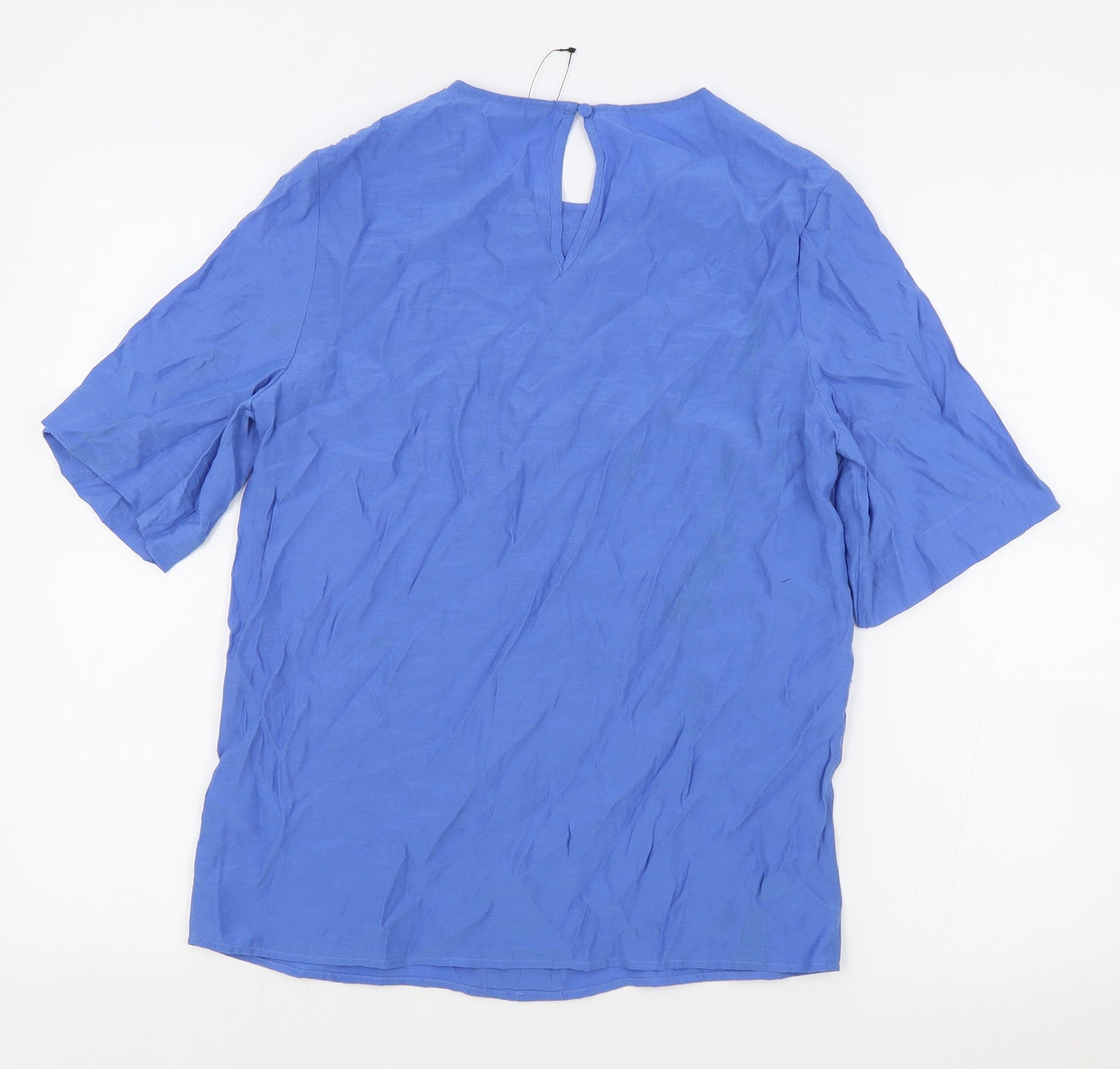 Womens UK Size 6 Marks and Spencer Blue Basic T-Shirt