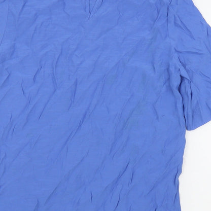 Womens UK Size 6 Marks and Spencer Blue Basic T-Shirt