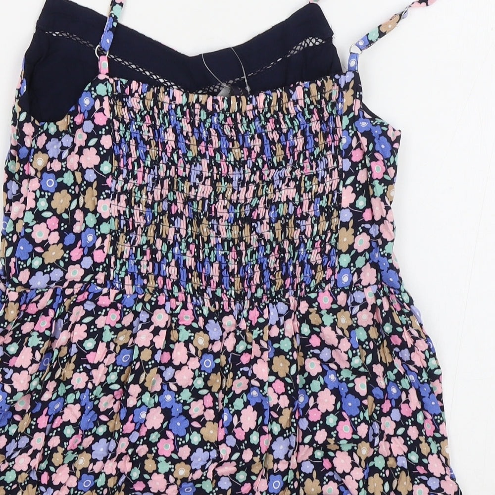 M&S Womens Multicoloured Floral Viscose Camisole Tank Size 8 V-Neck - Elasticated Waist