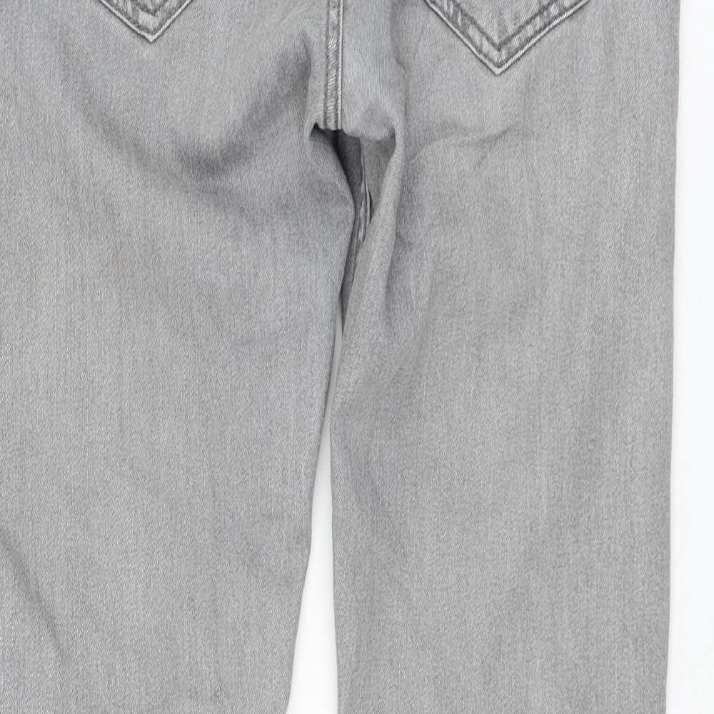 Primark Womens Grey Cotton Skinny Jeans Size 30 in L32 in Regular Zip