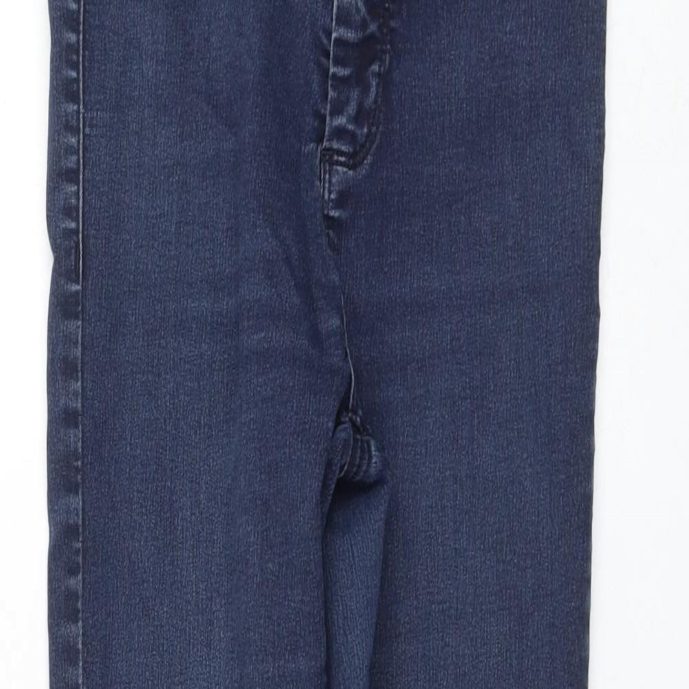 Miss Selfridge Womens Blue Polyester Skinny Jeans Size 10 L27 in Regular Zip