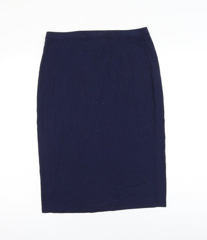 Capsule Womens Blue Polyester Straight & Pencil Skirt Size 30 in