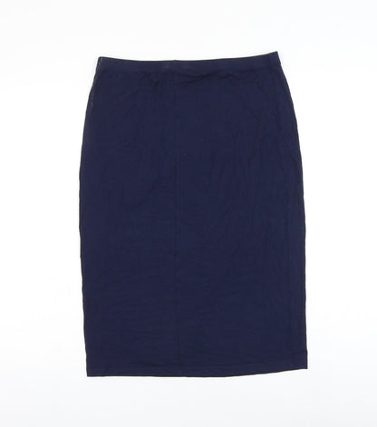 Capsule Womens Blue Polyester Straight & Pencil Skirt Size 30 in