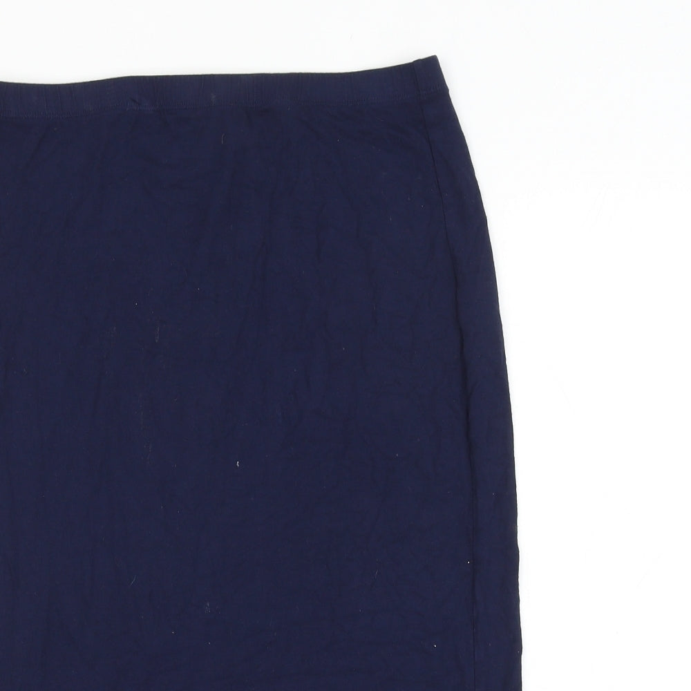 Capsule Womens Blue Polyester Straight & Pencil Skirt Size 30 in