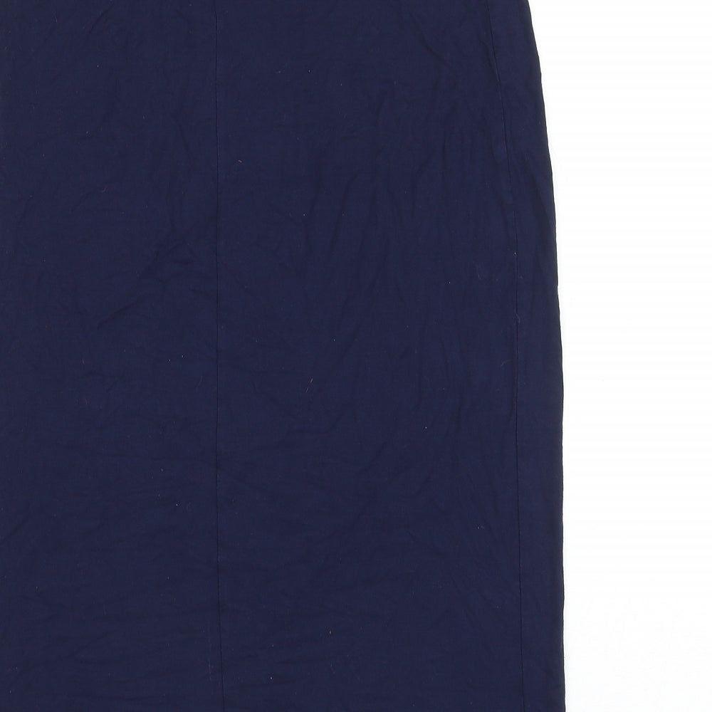 Capsule Womens Blue Polyester Straight & Pencil Skirt Size 30 in