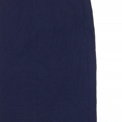 Capsule Womens Blue Polyester Straight & Pencil Skirt Size 30 in