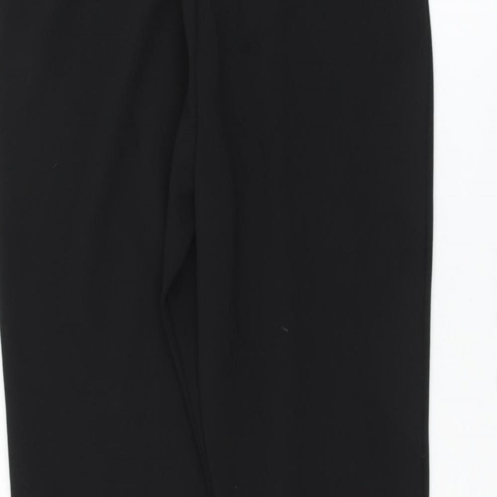 Womens UK Size 12 Quiz Regular Fit Cropped Black Trousers