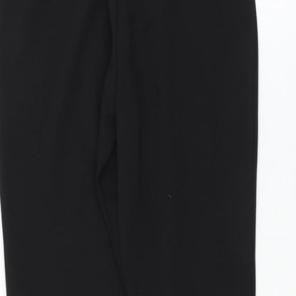 Womens UK Size 12 Quiz Regular Fit Cropped Black Trousers