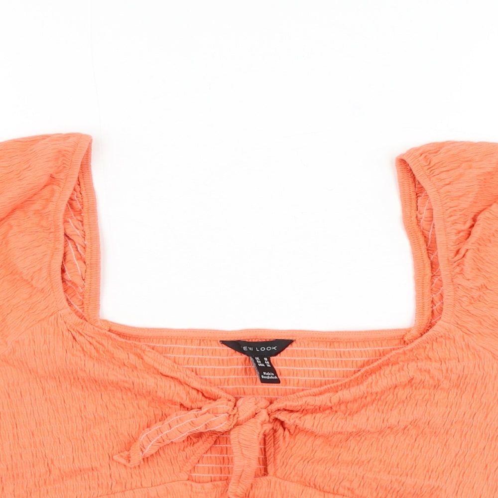 Womens UK Size 18 New Look Pink Cropped Blouse