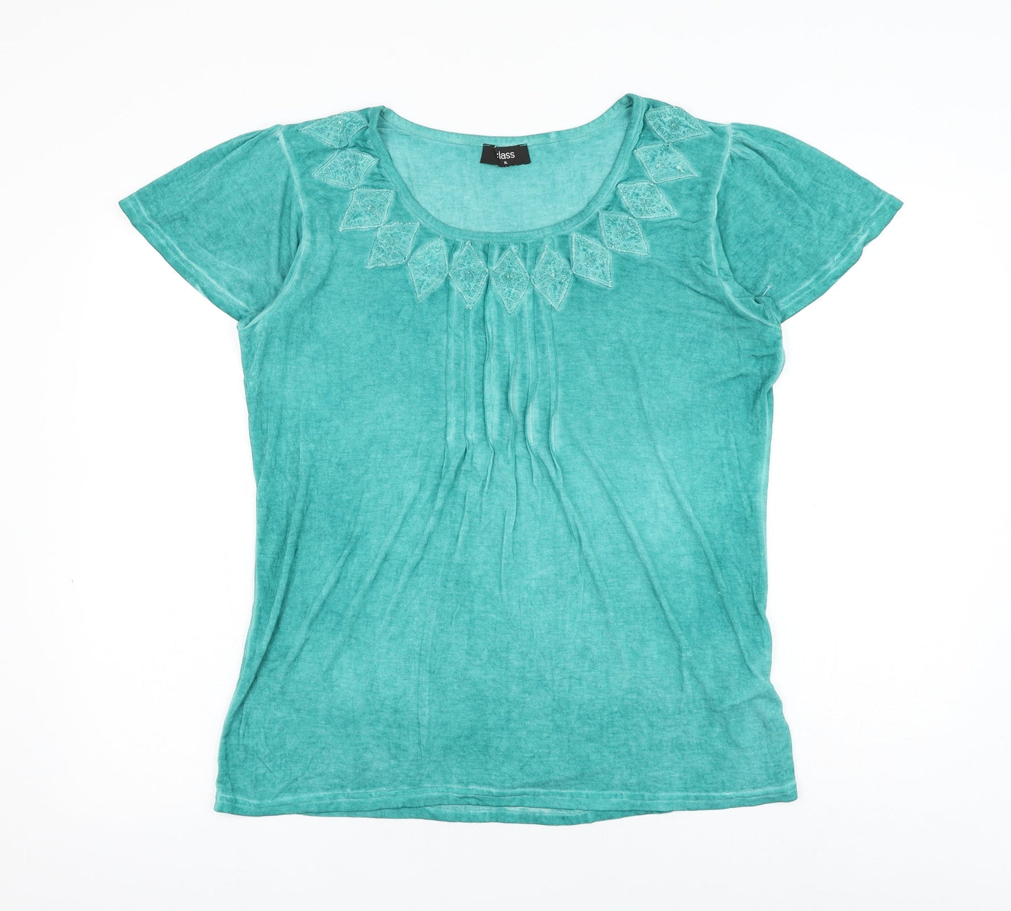 Womens UK Size XL Klass Green Basic Blouse