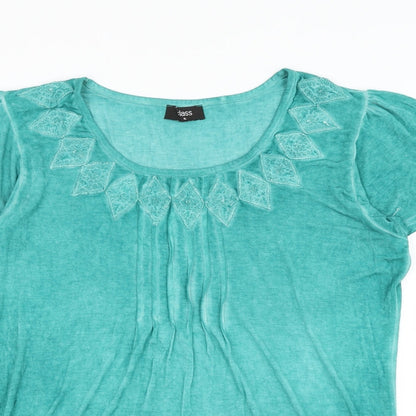 Womens UK Size XL Klass Green Basic Blouse