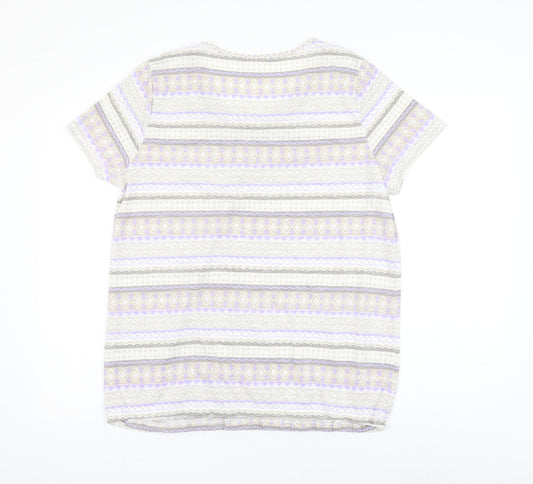 Womens UK Size 16 Preworn Multicoloured Basic Blouse