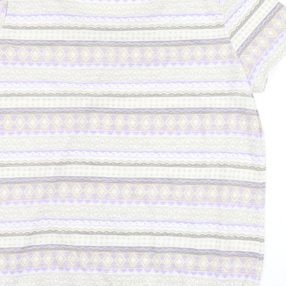 Womens UK Size 16 Preworn Multicoloured Basic Blouse