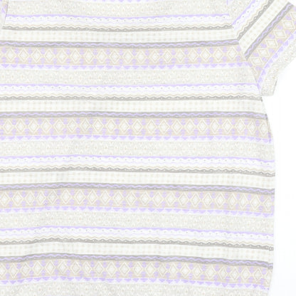 Womens UK Size 16 Preworn Multicoloured Basic Blouse